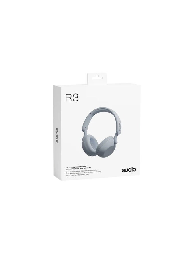 Sudio R3 Powder BLUE - Over-Ear Headphones, Up to 35 Hours Play Time, USB-C Charging, Built-in Microphone (1), Touch and Click Buttons, Bluetooth 5.4 - Image 3