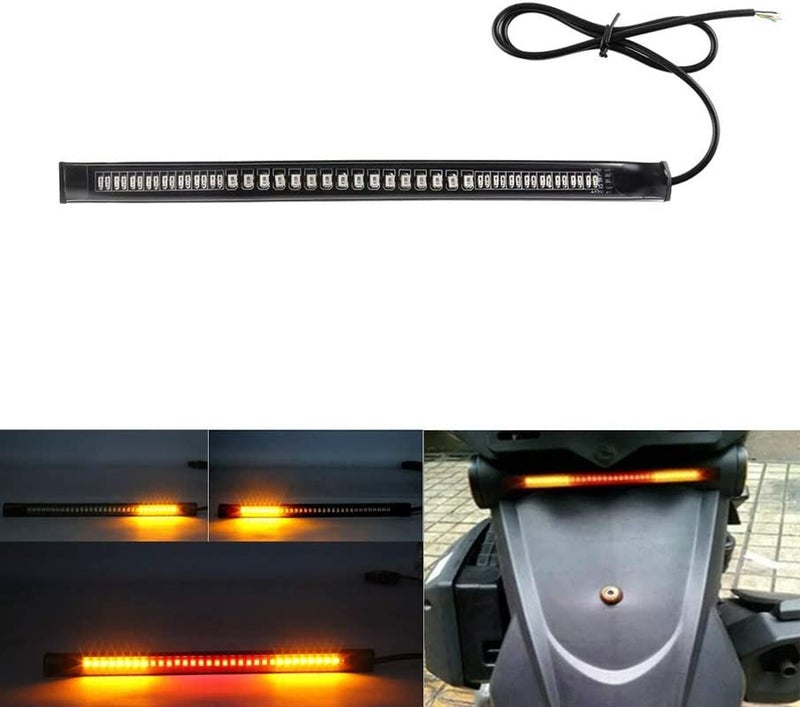 Bestrix مصباح خلفي Bestix للدراجات النارية LED إشارة انعطاف مصابيح خلفية مكابح توقف مؤشرات تشغيل عالمية (برتقالي وأحمر) - Image 5