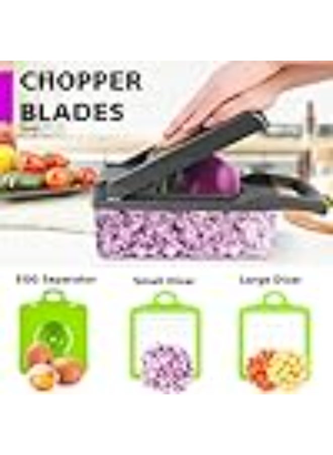 Multi-Function 16-in-1 Vegetable Chopper Cutter - Spiralizer and Slicer with Storage Container, Onion Chopper and Onion Mincer, Cutter, Egg, Veggie Chopper, Cheese Grater, Strawberry Slicer - Image 3