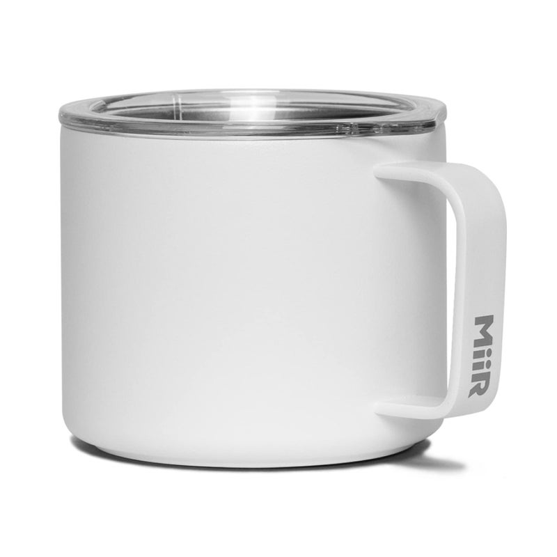 MiiR, Camp Cup, Vacuum Insulated, Stainless Steel with Slide Lid, BPA Free, White, 8 Fluid Ounces - Image 1