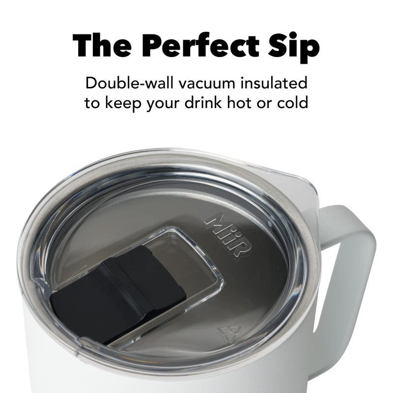 MiiR, Camp Cup, Vacuum Insulated, Stainless Steel with Slide Lid, BPA Free, White, 8 Fluid Ounces - Image 3