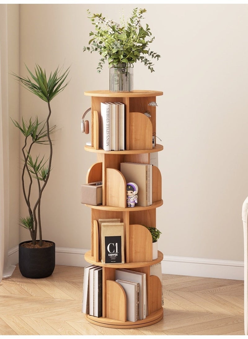 SHEIDLIN 360° Rotating Bookshelf, Large Capacity Bookcase with Anti-Fall Baffles, Space-Saving Corner Storage Rack, Suitable for Bedroom, Living Room, Study Room, and Office - Image 1