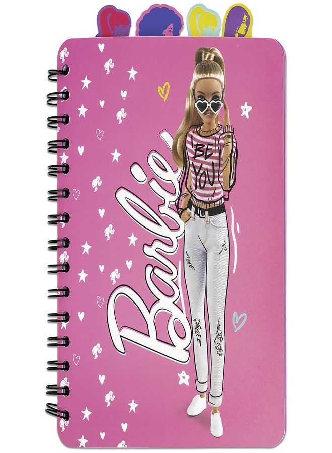 Inkology: 4 Tab Journal: Barbie - 160 Dot Pages, Fashion Themed Spiral Notebook, 4 Stylish Character Dividers, Writing-Notes-Dreams-Doodles, Kids 3+ - Image 1