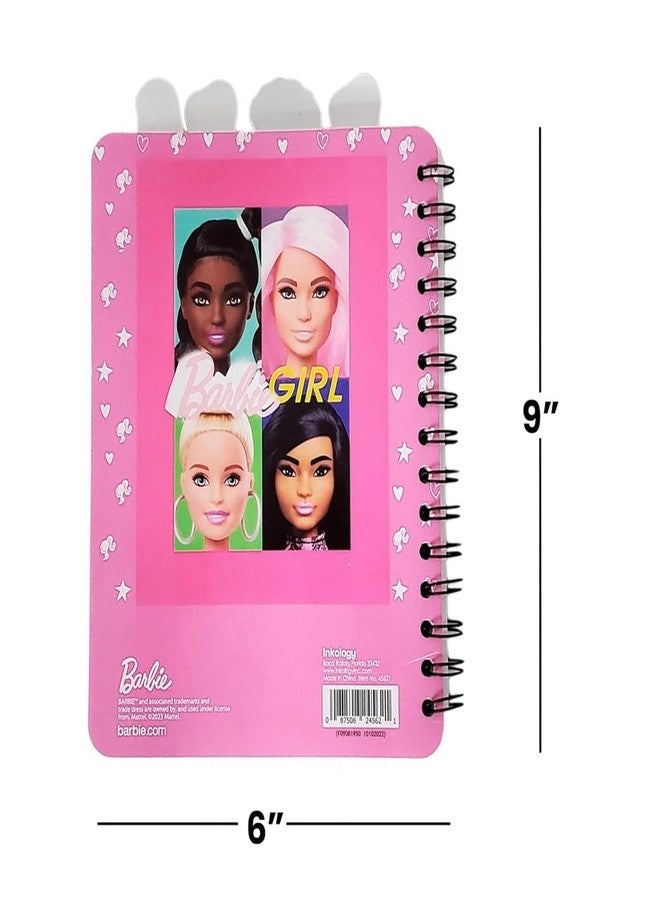 Inkology: 4 Tab Journal: Barbie - 160 Dot Pages, Fashion Themed Spiral Notebook, 4 Stylish Character Dividers, Writing-Notes-Dreams-Doodles, Kids 3+ - Image 2