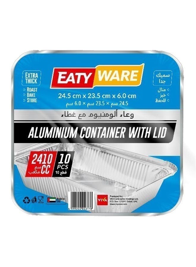 Aluminium Container With Lid, 2410 Cc, UAE
