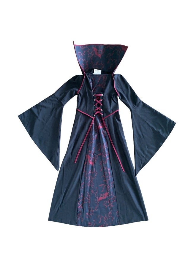 NIBEMINENT Halloween children's magic witch dress, puffy skirt, witch performance dress and dress - Image 1