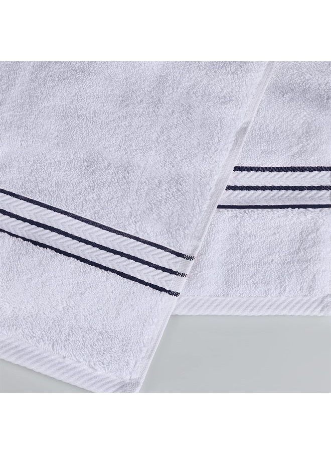 Superior Turkish Cotton Ultra-Plush 2-Piece Bath Towel Set, Towels for Shower, Bathroom, Home Essentials, Spa, Guest/Master Bath, Airbnb, Apartment, Adults and Kids, Soft Quick Drying, Navy Blue 