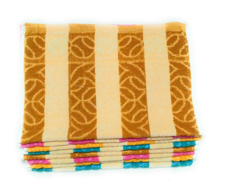 Cotton Colors Cotton Colors Floral Design Hand Towels (Medium, Multicolor, Pack of 8)_D32  - Image 1