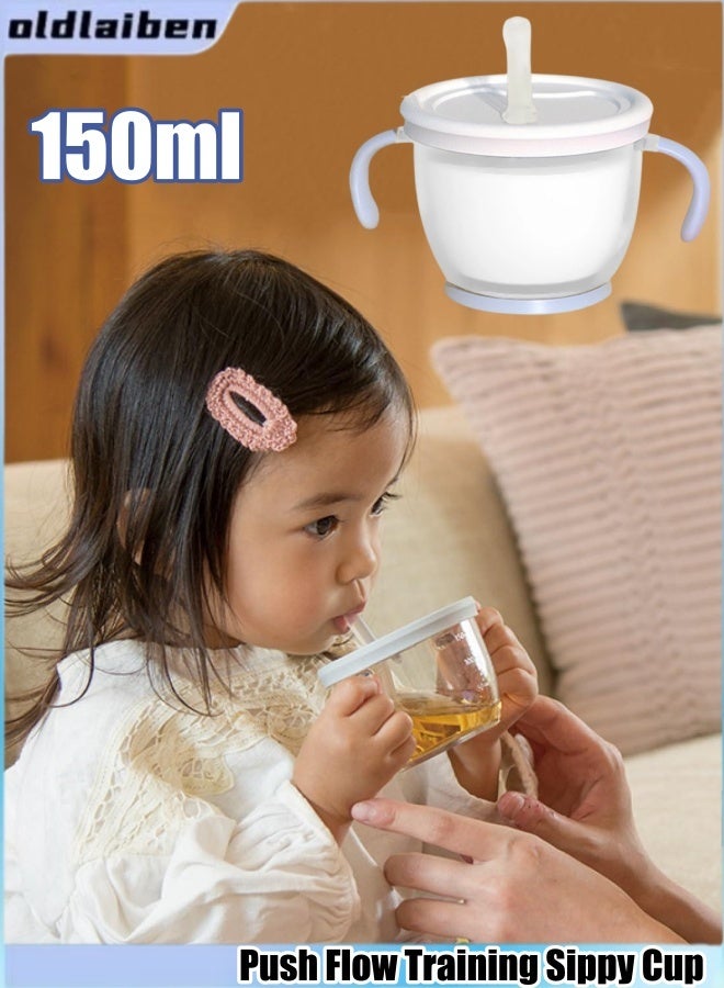 oldlaiben Sippy Cups For Toddlers,Soft Spout Sippy Cup,Baby Drinking Cup,Milk Cup,Spill Proof Sippy Cup,With Scale Spill Proof Straw Cup With Handles For Babies(Blue) - Image 1