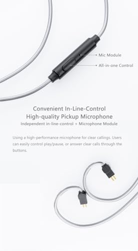 Moondrop MC1 Multipurpose Microphone Cable 3.5mm Earphone Upgrade Cable Microphone 0.78mm-2pin - Image 3