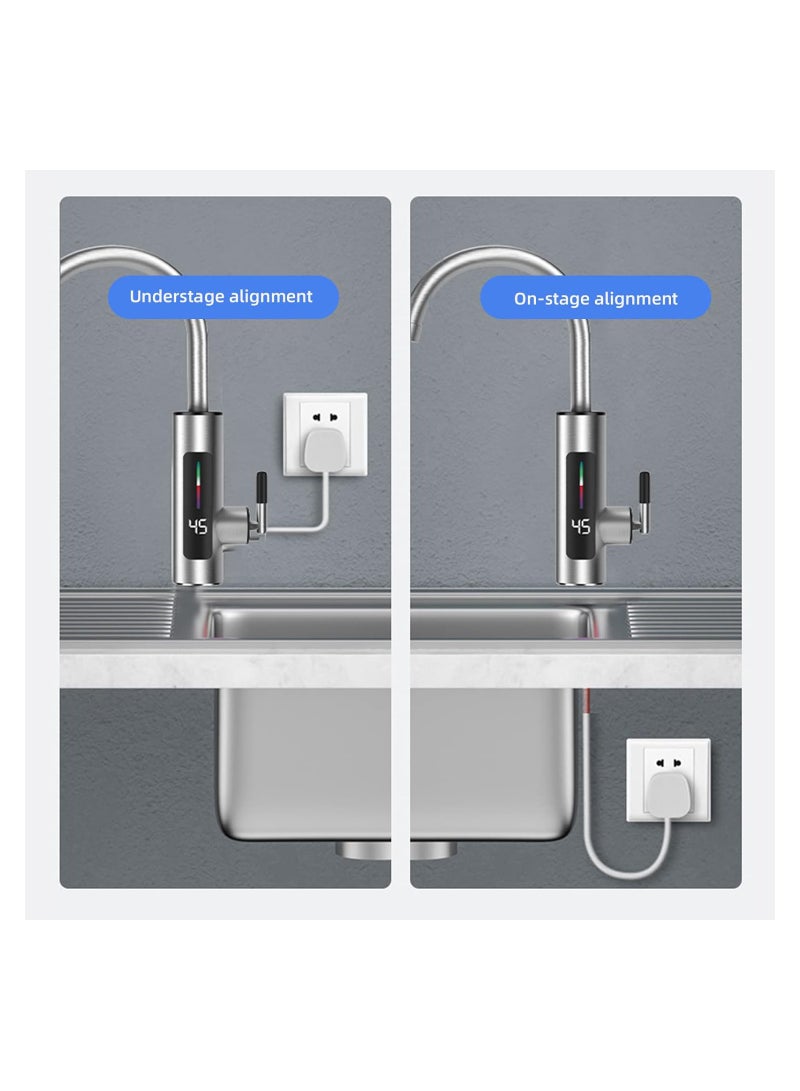 Excefore Instant Hot Water Tap, Electric Heating Tap, Instant Water Heating Electric Tap with Led Digital Display, Instant Heater Hot Water Faucet for Kitchen - Image 4