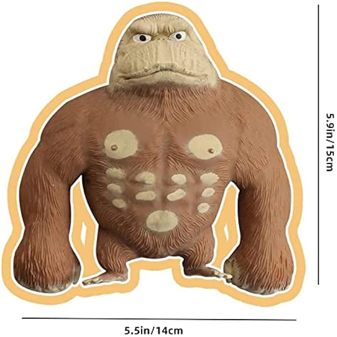 AWH Funny Stretch Figure Toyy for Kids and Adults, Decompress Finger Squeeze Stress, Stress Relief toy for Children and Adults Sensory TOY for Anxiety (gorilla) - Image 2