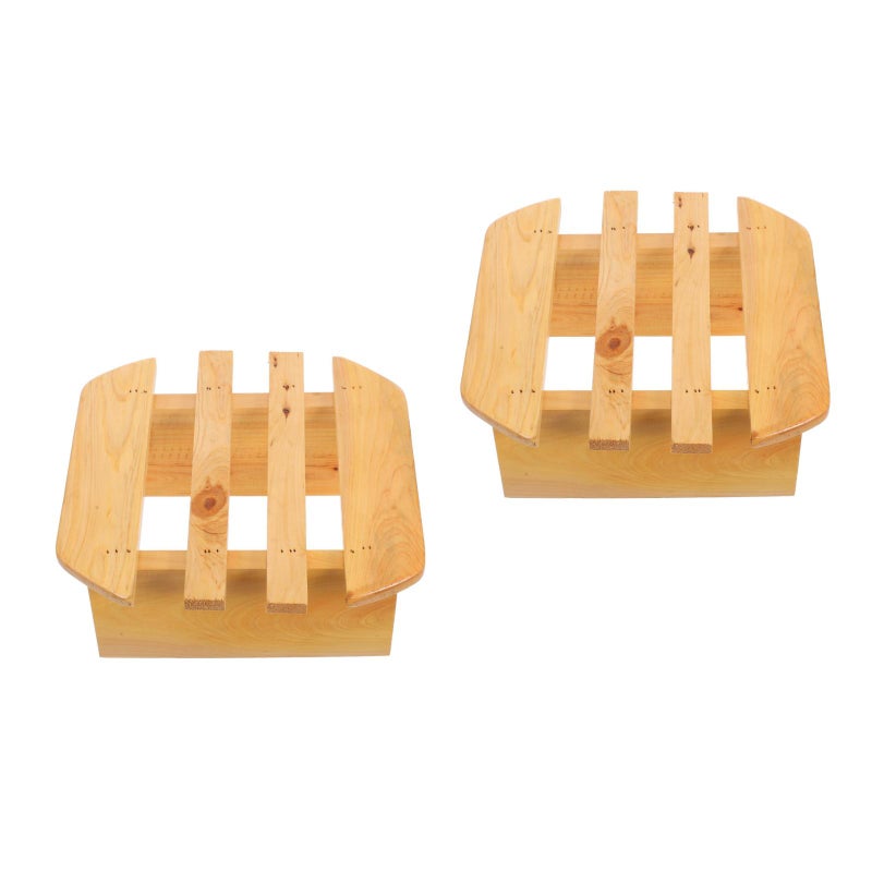 2pcs Sauna Foot Rest Footstool Bathing Footrest Multipurpose Stool Bath Leg Rest For Kids Toddler Adults Office Kitchen Bedroom Living Room Bathroom - Image 1