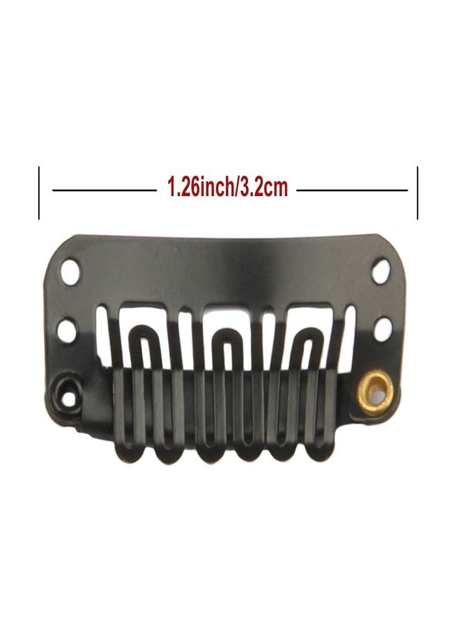 FeiHong 20 Pcs U-Shape Stainless Steel Snap Clips for Hair Extensions, Wigs, Hairpieces - Black Wig Accessories Clips & Combs - Image 3