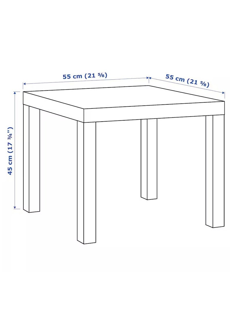 Side Table Black Brown 55X55 Cm - Image 3