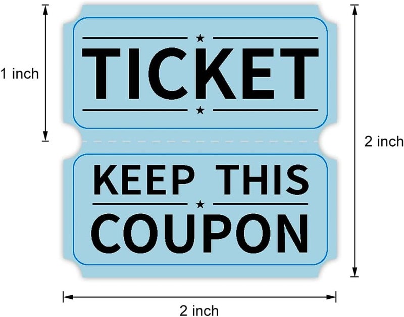 Y essential Store 8000 Assorted Raffle Ticket Rolls, Double Raffle Tickets Set of 4 Colors Printable for Raffle, Events, Classroom, Entry, Class Reward & Door Prize - Image 3