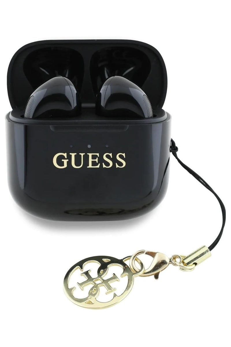 GUESS CG Mobile Guess Charm TWS Wireless Earphones With Glossy Effect & Classic Logo Print - Black - Image 1