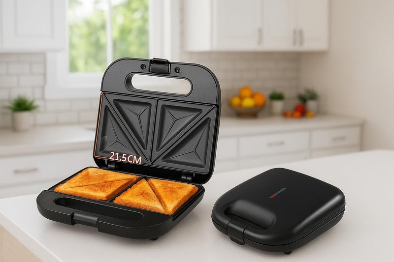 Jamaki Sandwich Maker 1000W Makes The Perfect Breakfast in Minutes – Compact Design & Easy to Clean – Fast Cooking Non-Stick Coated Plates jmk-2004 - Image 5
