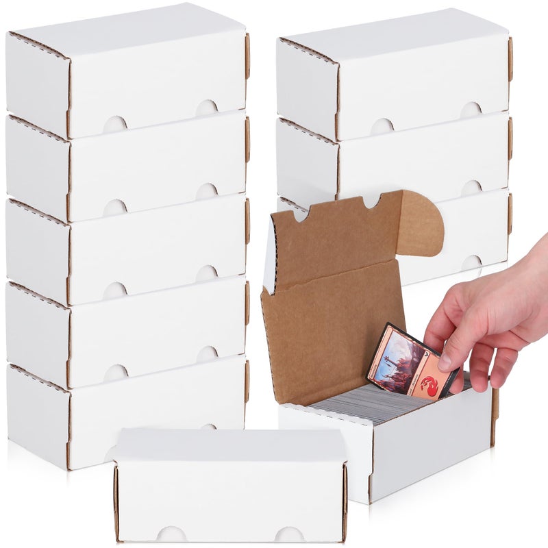 BCW 400Count Trading Card Storage Box Baseball Card Storage Box for Sports Cards Cardboard Organizer for Football Basketball More 10 Pack - Image 2
