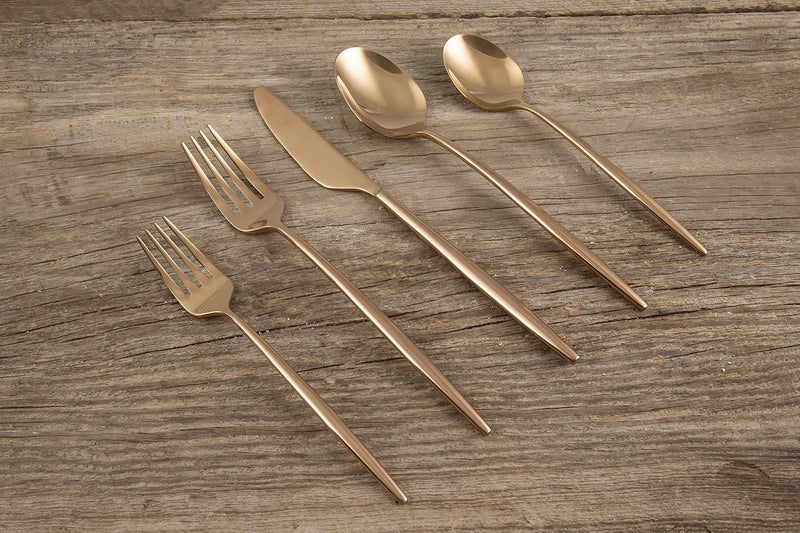 Cambridge 505320CKW12R Gaze Copper Mirror 20 Piece Flatware Set Service for 4 - Image 3