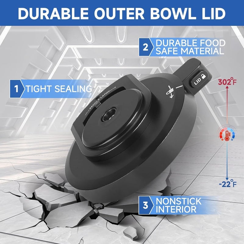 Psasrm Outer Bowl Lid and 301 Paddle for NC301 Ice Cream Maker,Reusable Ninja Creami Replacement Accessories Compatible with Ninja NC299AMZ/NC301/NC300 Series - Image 3