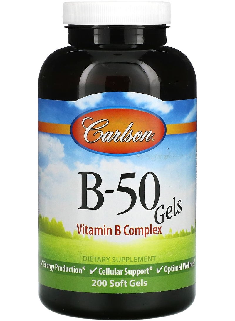 B-50 Gel, Vitamin B Complex, 200 Soft Gels