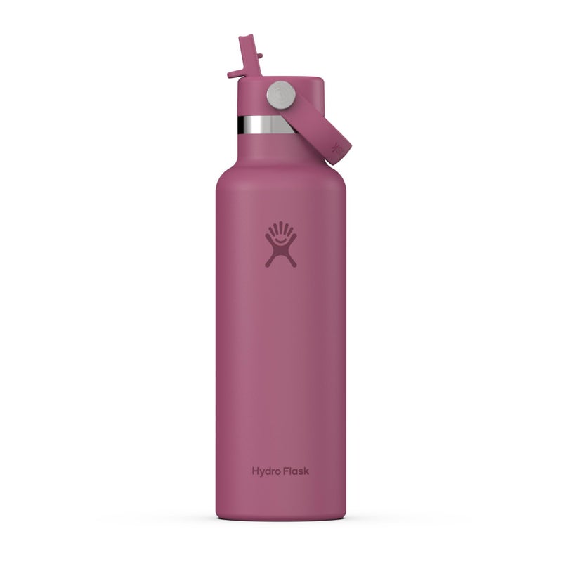 HYDRO FLASK Standard Mouth Water Bottle 621 ml 21 oz Vacuum Insulated Stainless Steel Water Bottle with Flex Straw Cap Reef