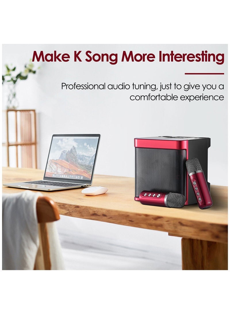 Gravity Karaoke Machine with 2 Wireless Microphone,Portable Bluetooth Speaker with HD Sound PA System Support Echo and Vocal Cut,USB,SD, AUX Input for Party, Meeting, Wedding, Home and Outdoor - Image 4