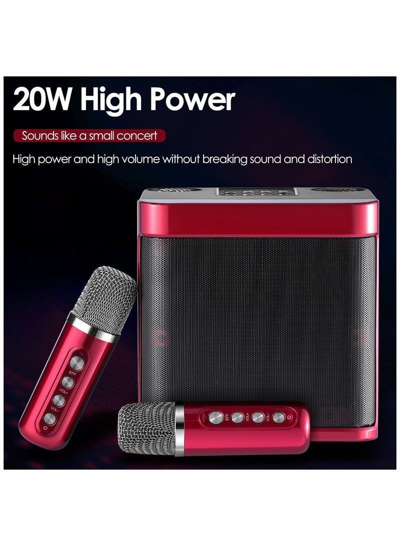 Gravity Karaoke Machine with 2 Wireless Microphone,Portable Bluetooth Speaker with HD Sound PA System Support Echo and Vocal Cut,USB,SD, AUX Input for Party, Meeting, Wedding, Home and Outdoor - Image 3