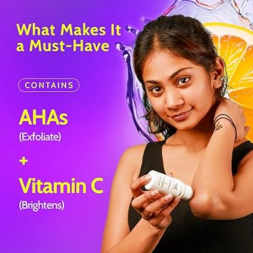 Chemist at Play Brightening Whitening Roll On Serum For Neck Knee Elbow With 6 Vitamin C Hyaluronic Acid AHAs Niacinamide Ceramides - Image 3