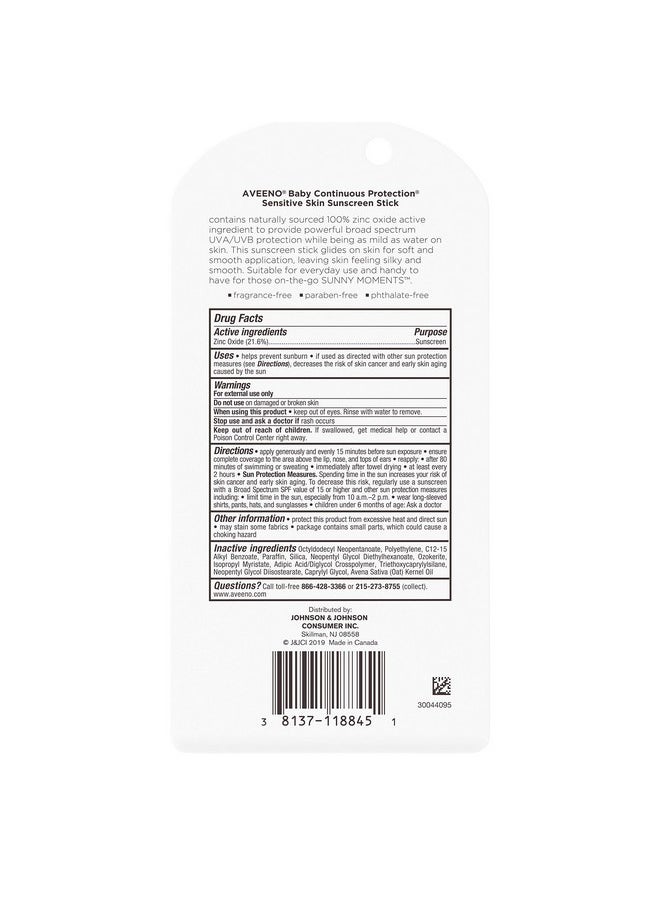 Continuous Protection Mineral Sunscreen Stick For Sensitive Skin With Broad Spectrum Spf 50 Protection For Face & Body, Naturally Sourced 100% Zinc Oxide, Travel Size, 0.47 Oz - pzsku/Z83B3F04676DD25B7934FZ/45/_/1735214529/22c40d0a-29dc-468c-80b0-4952c6548e3b