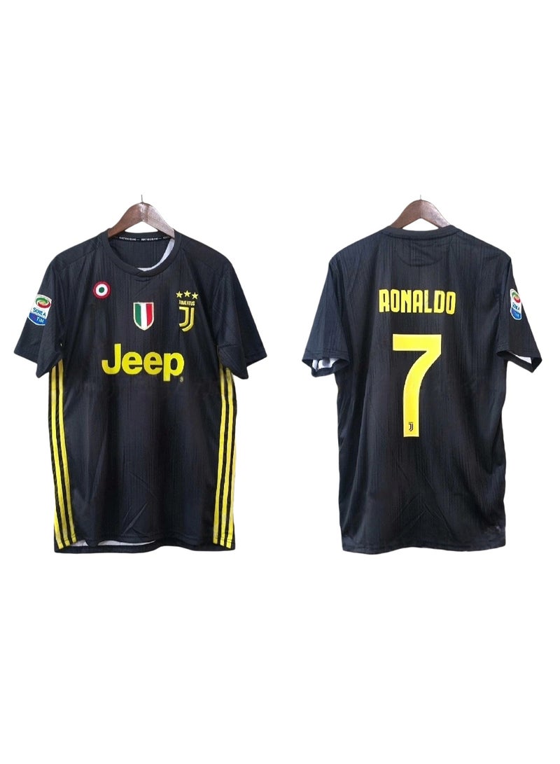 Juventus 2018-2019 Juventus away retro football uniform #7 RONALDO football jersey gift for fans and friends - Image 1