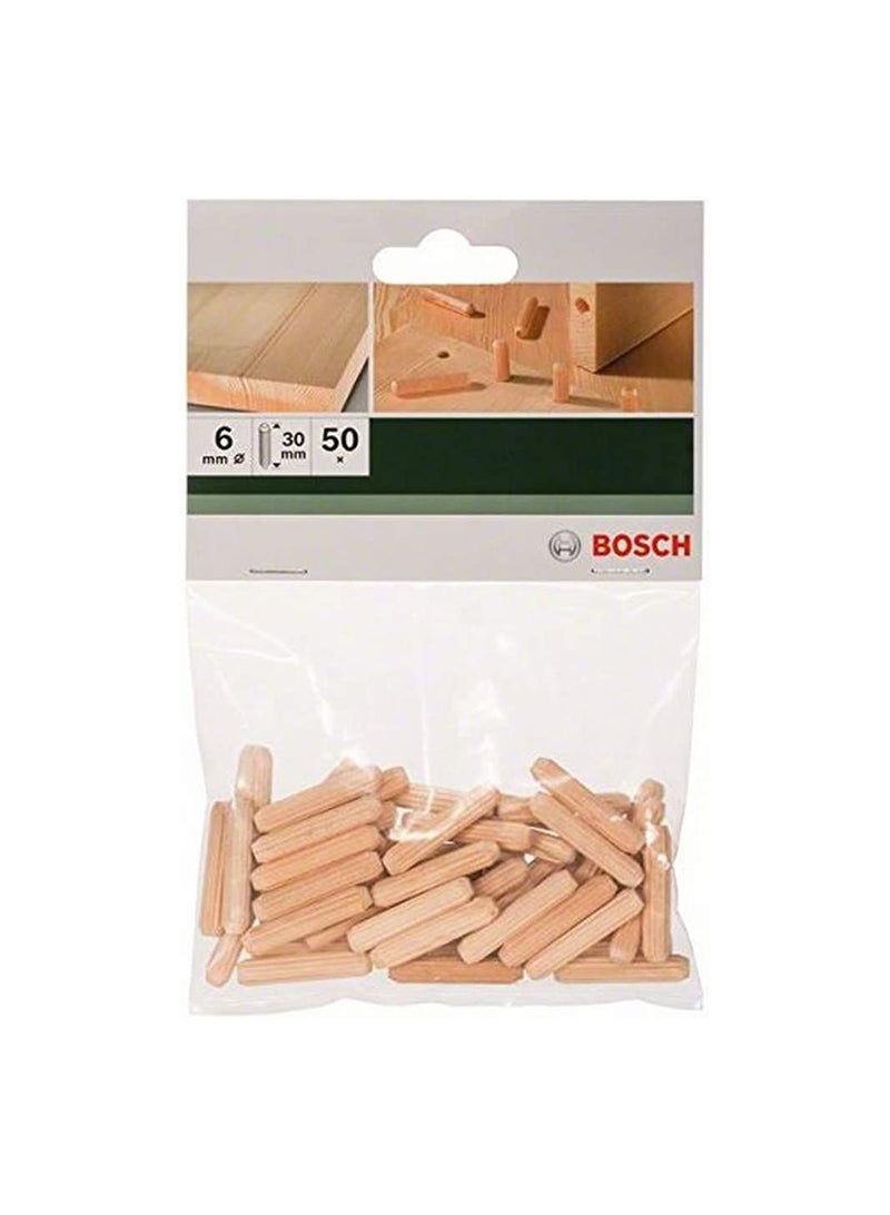 BOSCH Wooden Dowels 6x30mm 2609255309