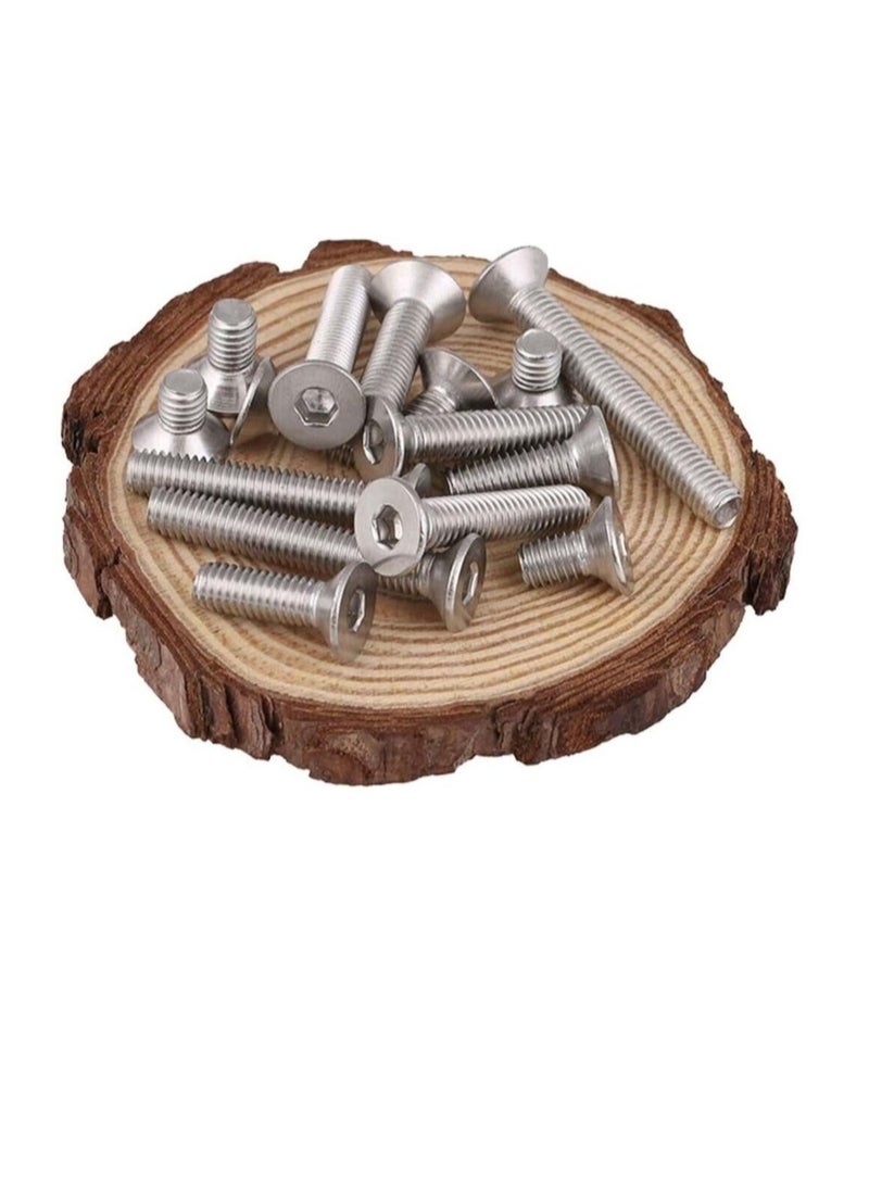 عباسلي مسامير مقبس الرأس المسطحة المصنوعة من الفولاذ المقاوم للصدأ - Image 4