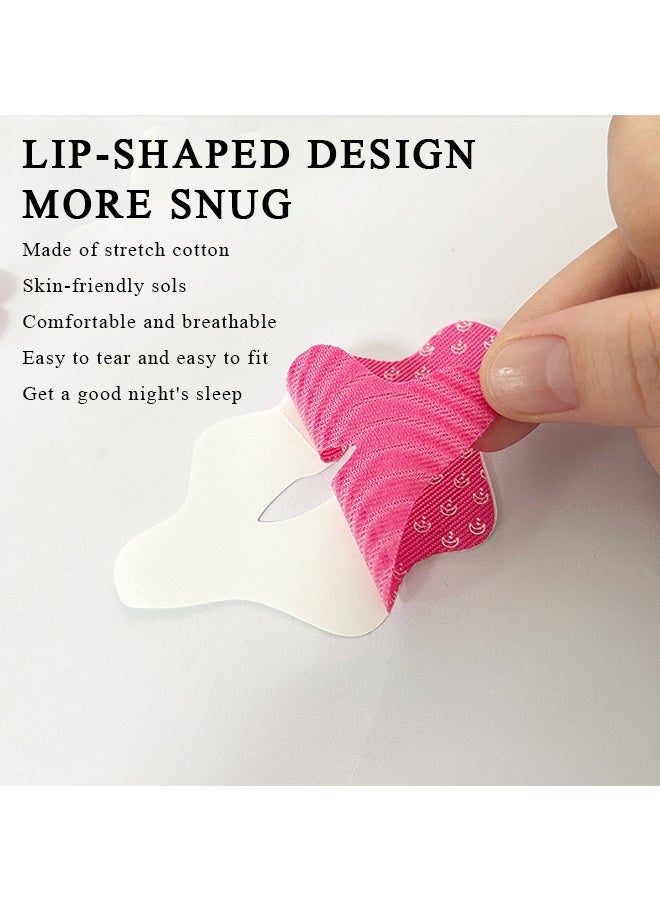 30 Pcs Sleep Tape Patch for Adult - Stop Snoring Breathe Easier Patch - Super Anti Snoring Solution For Men And Women - Closed Mouth Patch for Reduces Mouth Breathing - Hypoallergenic Medical Grade Adhesive Cotton Tape (Pink) - Image 3