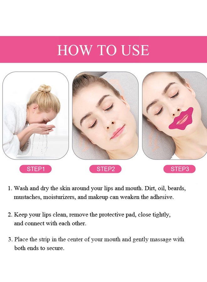 30 Pcs Sleep Tape Patch for Adult - Stop Snoring Breathe Easier Patch - Super Anti Snoring Solution For Men And Women - Closed Mouth Patch for Reduces Mouth Breathing - Hypoallergenic Medical Grade Adhesive Cotton Tape (Pink) - Image 5