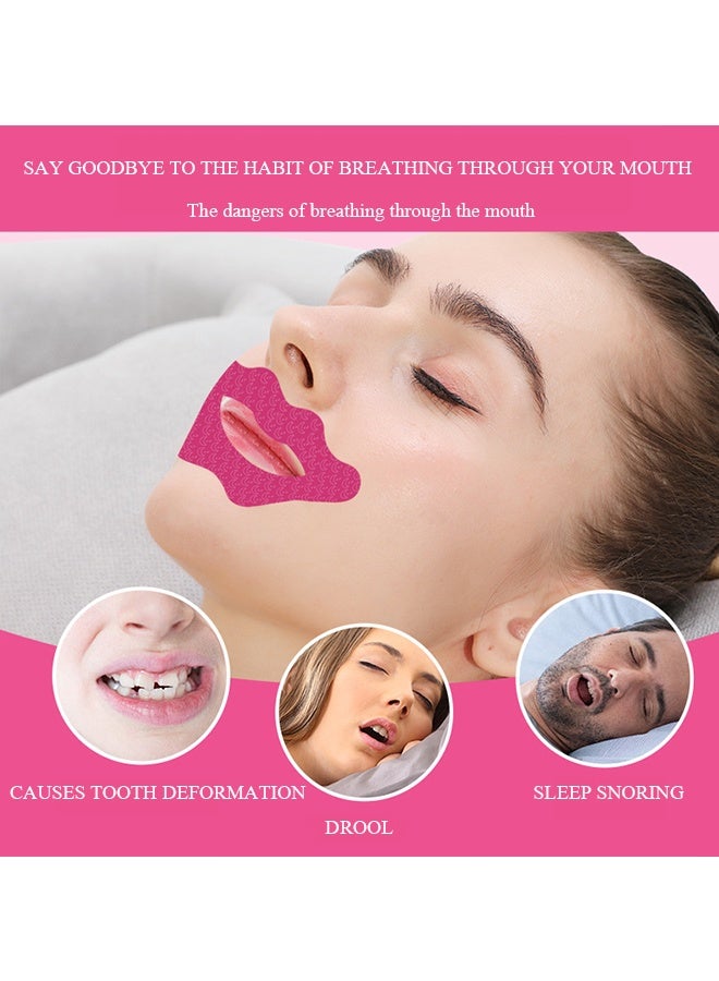 30 Pcs Sleep Tape Patch for Adult - Stop Snoring Breathe Easier Patch - Super Anti Snoring Solution For Men And Women - Closed Mouth Patch for Reduces Mouth Breathing - Hypoallergenic Medical Grade Adhesive Cotton Tape (Pink) - Image 4