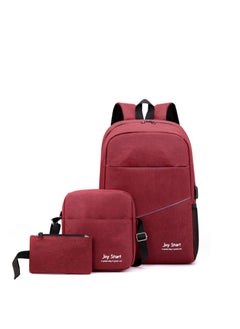 Rightsure Travel Laptop Backpack, College School Computer Bag with USB Charging Port for Men and Women, Fits 15.6 Inch Laptop (Red)  - Image 1