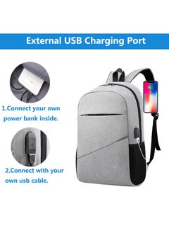 Rightsure Travel Laptop Backpack, College School Computer Bag with USB Charging Port for Men and Women, Fits 15.6 Inch Laptop (Red)  - Image 4