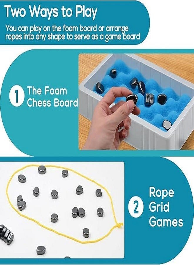 لعبة شطرنج مغناطيسية للأطفال، لوحة شطرنج مغناطيسية مع حبل لعب للأطفال والكبار - Image 2