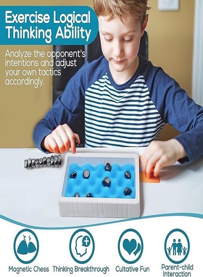 لعبة شطرنج مغناطيسية للأطفال، لوحة شطرنج مغناطيسية مع حبل لعب للأطفال والكبار - Image 5