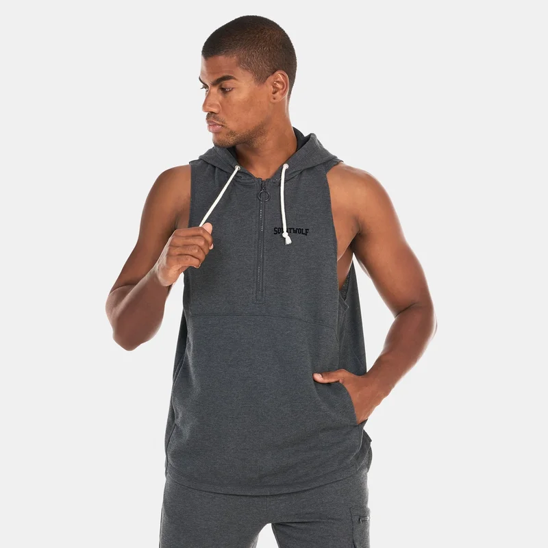 سكوات وولف هودي بلا أكمام للرجال