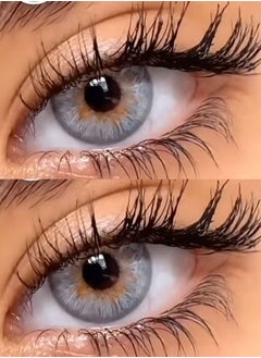 Unibling Wolf Grey Yearly Colored Contact Lenses, Unisex Cosmetic Contact Lenses, Enlargement Collection, Light Grey, With Case  - Image 3