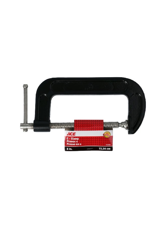 ACE - Top Notch Durable Steel Ideal C-Clamp Black and Silver 6 Inch 2168250 - Image 1