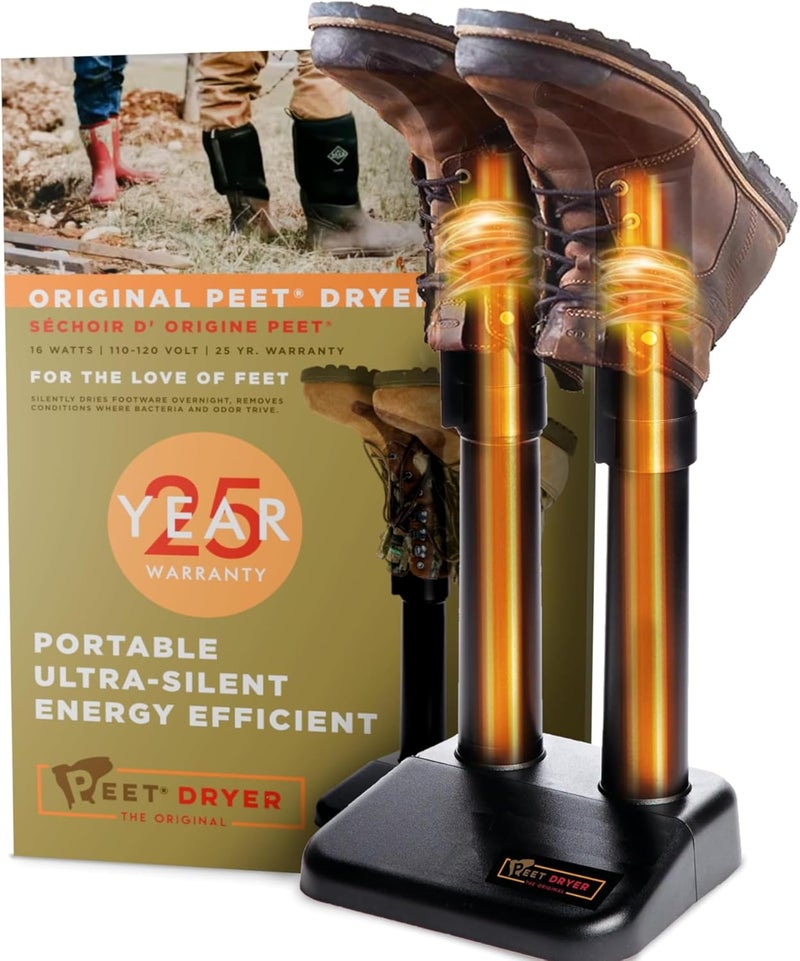 PEET , Original Dryer, Electric Shoe Dryer, Effective Drying for Work Boots & Outdoor Gear, Athletic Gear, Portable, Silent & Energy-Efficient, Made in USA - Image 1