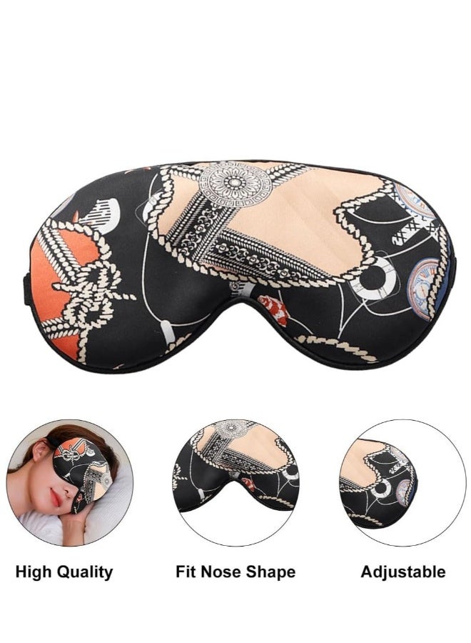 Silk Eye Mask 2 Pack Eye Strap Eye Sleeping Mask Eye Sleep Shade Cover for Summer Travel Yoga Nap - Image 3