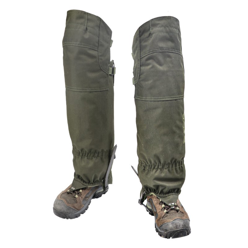 BZTAC Tactical Leg Gaiters High Gaiters Hunting Gaiters Knee Protection Anti-Tear Oxford Fabric Full Length Zip Waterproof Breathable Windproof for Outdoor Hunting Hiking Walking (Green) - Image 1
