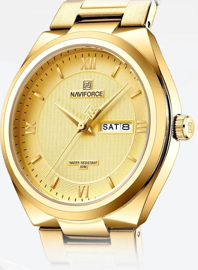 NAVIFORCE Unisex Water Resistant Analog Luxury Watch Day and Date Edition NF8030 - Image 4