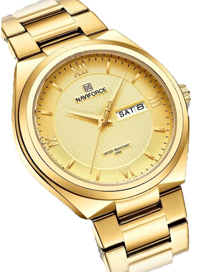 NAVIFORCE Unisex Water Resistant Analog Luxury Watch Day and Date Edition NF8030 - Image 3