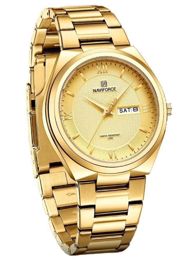 NAVIFORCE Unisex Water Resistant Analog Luxury Watch Day and Date Edition NF8030 - Image 1